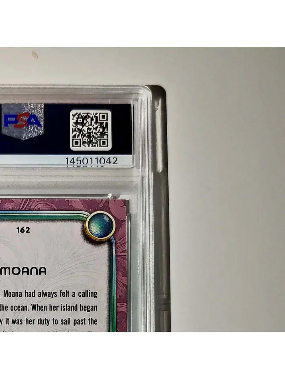 Moana 2025 Topps Disney Cartoon Princess #162 Card Moana PSA 9